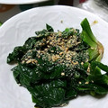 ユーロン's cooksnap of when they made 冬の楽しみ♪ちぢみほうれん草の胡麻和え.
