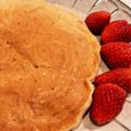 らぱこっこ's cooksnap of when they made もちふわ♡お餅で苺大福風ホットケーキ.