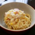 ちえたろう's cooksnap of when they made 簡単♡ほうれん草とコーンのクリームパスタ.