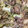 ゆせりた18's cooksnap of when they made 鶏レバーとキャベツの炒め物.