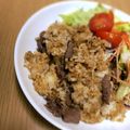 Sac’HiNa's cooksnap of when they made ガーリックステーキ炒飯.