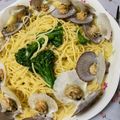 ３匹の大ぶたママ's cooksnap of when they made 　ベビーホタテのスープスパゲティ 　　　.