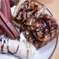 のりこったん's cooksnap of when they made ほんのり甘い♡ バナナフレンチトースト♪.