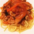mihossyi❤︎'s cooksnap of when they made 豚バラとシメジのトマトパスタ.