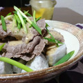 ダイナマイト漆黒's cooksnap of when they made 里いもとねぎと牛しゃぶのサラダ.