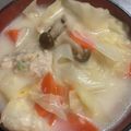しーさつまま's cooksnap of when they made 牛乳でお手軽！鶏だんごのとんこつ鍋.