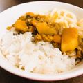 チョコママ★'s cooksnap of when they made カレーうどんライス合盛り♥カレーの食べ方.