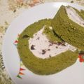 ぺこら９９'s cooksnap of when they made 抹茶のロールケーキ♪あずきクリーム♪.