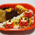 クックR126AP☆'s cooksnap of when they made カニカマ1本de簡単すぎる節分のキャラ弁.