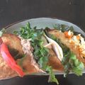 秋実's cooksnap of when they made フランスパンのカラフルサンドイッチ♪.