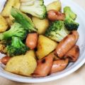 あさここなっつ's cooksnap of when they made ★ブロッコリーじゃが芋ウインナー炒め☆.