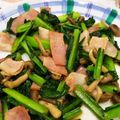 09mik's cooksnap of when they made 小松菜＊しめじ＊ベーコンのバター炒め.