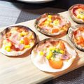 misatona's cooksnap of when they made 餃子の皮でパリパリピザ。.