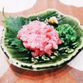 Satoco❋'s cooksnap of when they made まぐろのたたき 漬物と一緒に♪柚子胡椒で.
