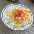 yuminan47k's cooksnap of when they made ごはんに、紅生姜＆コーン♪.