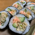 sunsunよっぴい's cooksnap of when they made お弁当に鮭マヨと餃子の海苔巻き風.