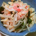 piyochako's cooksnap of when they made 超〜簡単ﾀﾞｮ！もやしとワカメの酢の物！.