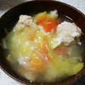 chesurin's cooksnap of when they made ☆とろ～り卵の塩麹で作る鶏だんごスープ☆.