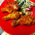 おうちゃん母さん's cooksnap of when they made Xmas★甘酢だれ手羽元ローストチキン.
