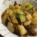 ぺぽこ3's cooksnap of when they made 長芋と豚肉と長ねぎのからし醤油炒め.