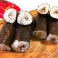 papikun's cooksnap of when they made つち鯨の大和煮缶詰から作る巻き寿司.
