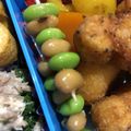 わたるんママ's cooksnap of when they made 簡単赤インゲンと青大豆スティック お弁当.