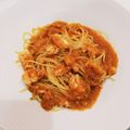 のたのたママ's cooksnap of when they made 海老スパゲティ　アメリケーヌソース　.