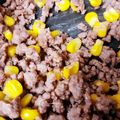 あきつま（杏花☆）'s cooksnap of when they made 牛そぼろ コーン.
