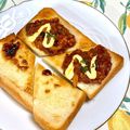 にきけん's cooksnap of when they made 余ったミートソースでトースト.