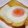 なななな♡MaMa's cooksnap of when they made 目玉焼きのせトースト.