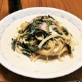 ホワイトぶーりん's cooksnap of when they made 『ほうれん草とベーコンのクリームパスタ』.