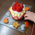 ぷりまめ's cooksnap of when they made 初めてのケーキ♡1歳バースデー.