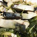 Mio＊Masa's cooksnap of when they made 超超カンタン！絶品水菜と塩鯖の旨煮.