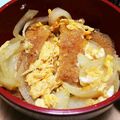 土方ともこ's cooksnap of when they made これぞ定番、ビミサンで簡単煮カツ丼.