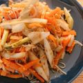 ひなパー's cooksnap of when they made 春の味覚★ウドと人参のきんぴら.