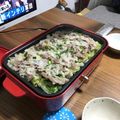 7omoko's cooksnap of when they made 蒸しシャブシャブ（ホットプレート）.