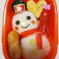 クックR126AP☆'s cooksnap of when they made 簡単♪『雪だるまくん』おにぎり弁当♡.