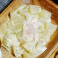 わにまみ's cooksnap of when they made ヘルシー♪かぶ・大根とベーコンのグラタン.