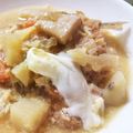 yukky☆mama's cooksnap of when they made ズボラdeリメイク♡フライの卵とじ.