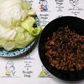 NAOばあさん's cooksnap of when they made 豚ひき肉と高菜炒めのレタス包☆.