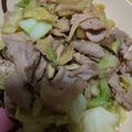 クックX46S6G☆'s cooksnap of when they made 調味料2つ！きゃべつと豚肉の和風炒め.