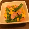 komuzoo's cooksnap of when they made *ベーコン・卵・スナックエンドウ炒め*.