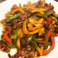 Oxnard_KK's cooksnap of when they made 牛肉カルビのピリ辛炒め！野菜たっぷりです.