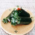 Satoco❋'s cooksnap of when they made カニカマかいわれチーズの海苔巻き☆.