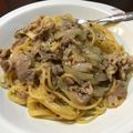 わのなの's cooksnap of when they made ✿豚ときのこのハニー♡マスタードパスタ✿.