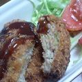 しゃーぷ's cooksnap of when they made キャベツの甘みたっぷりメンチカツ.