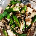 ねぞろ's cooksnap of when they made オクラと舞茸の簡単レンジ蒸し.