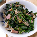 うみこひつ's cooksnap of when they made ほうれん草と舞茸の炒めもの.