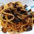 iamharumi's cooksnap of when they made とっても簡単！なすのボロネーゼパスタ.