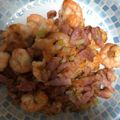 にむばすしゅたーぜん's cooksnap of when they made エビとベーコンのガーリックバター炒め♪.